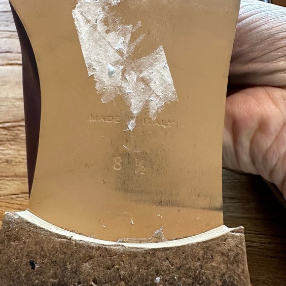 Everlane Red and Brown Leather Flats Sophisticated Design - Picture 10 of 11